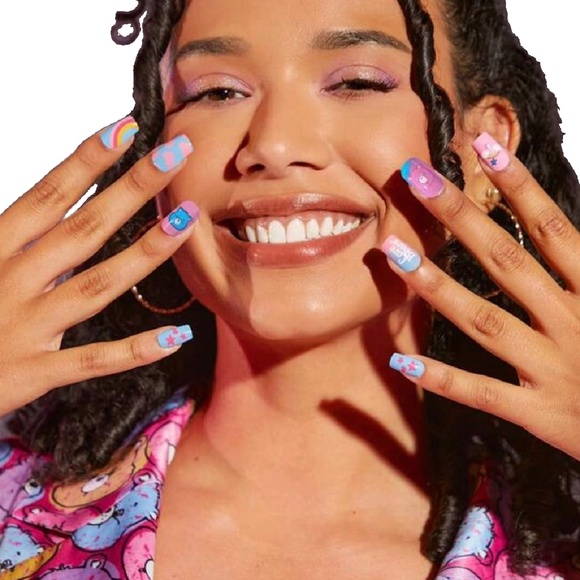 Care Bears Cartoon Fake Press On Nails & Body Temporary Tattoo Stickers New Lot - Picture 10 of 12